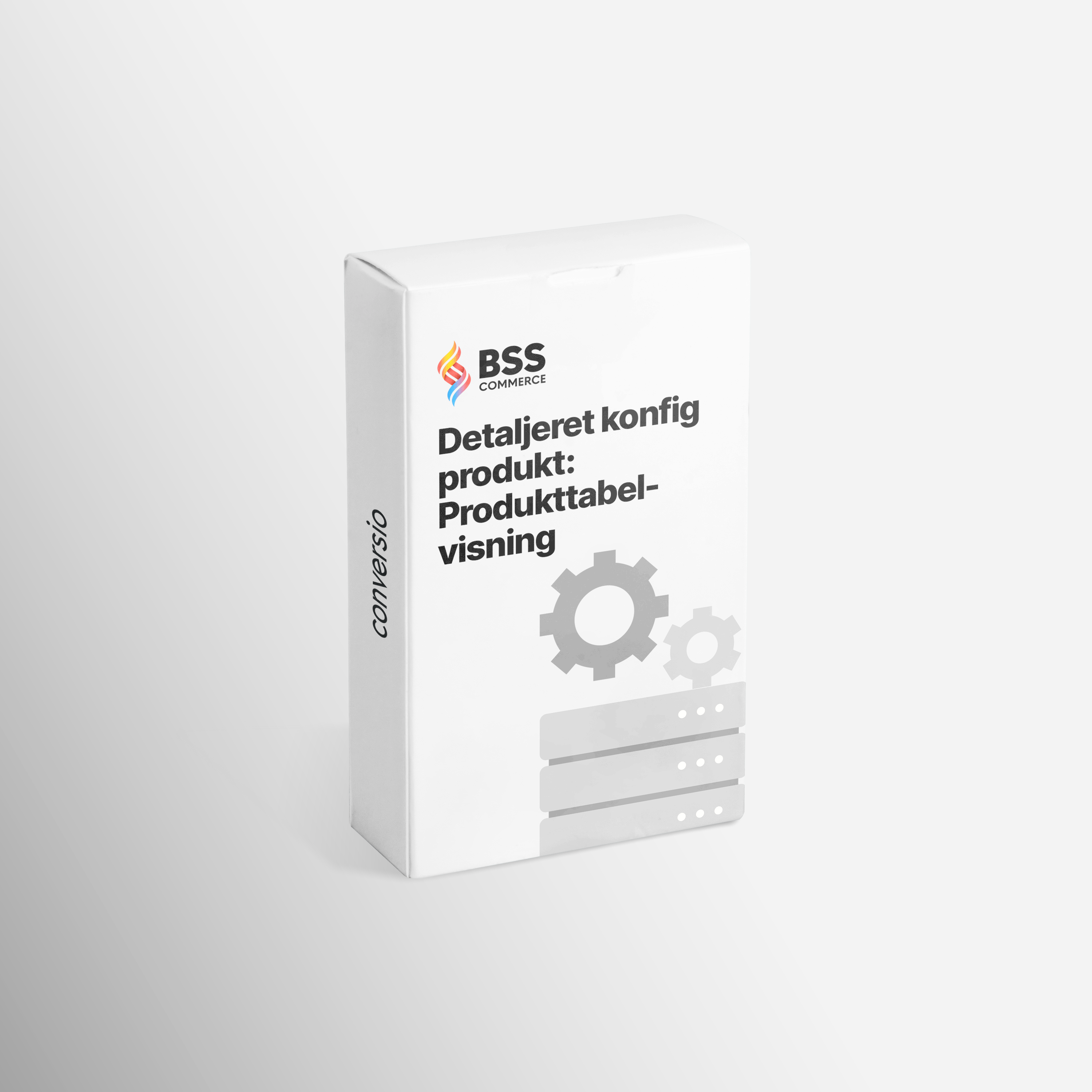 Detaljeret konfig produkt: Produkttabelvisning